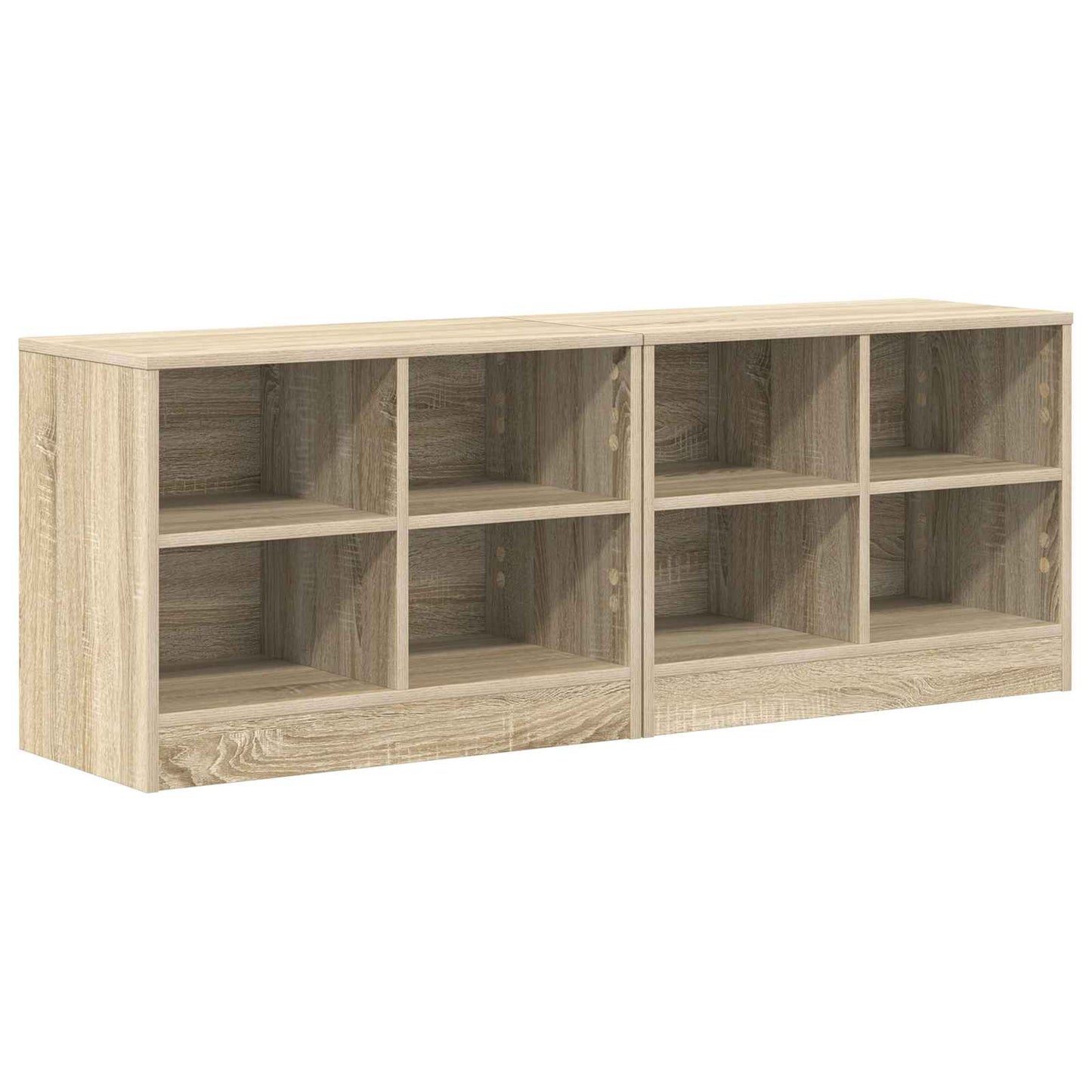 Sengeskap 2 pcs Sonoma eik 66 x 33 x 48 cm Konstruert tre