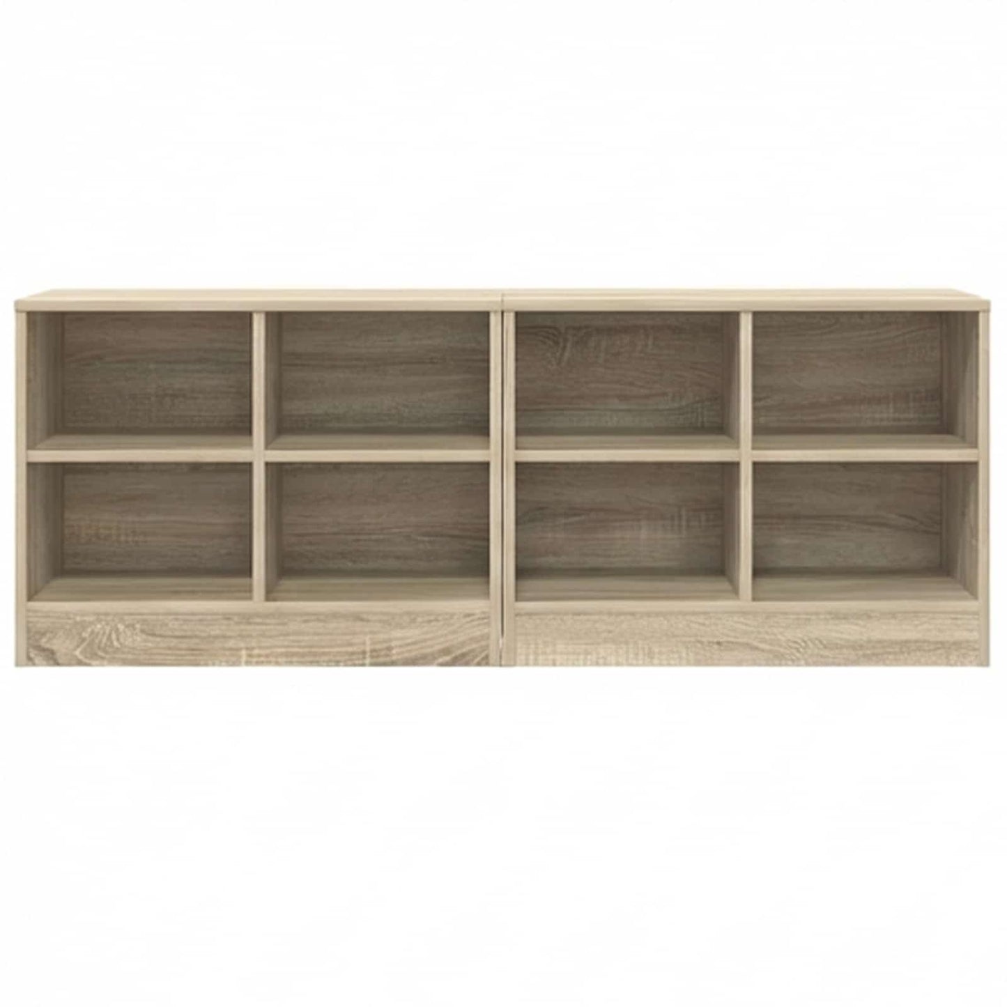 Sengeskap 2 pcs Sonoma eik 66 x 33 x 48 cm Konstruert tre