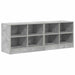 Sengeskap 2 pcs Betonggrå 66 x 33 x 48 cm Konstruert tre