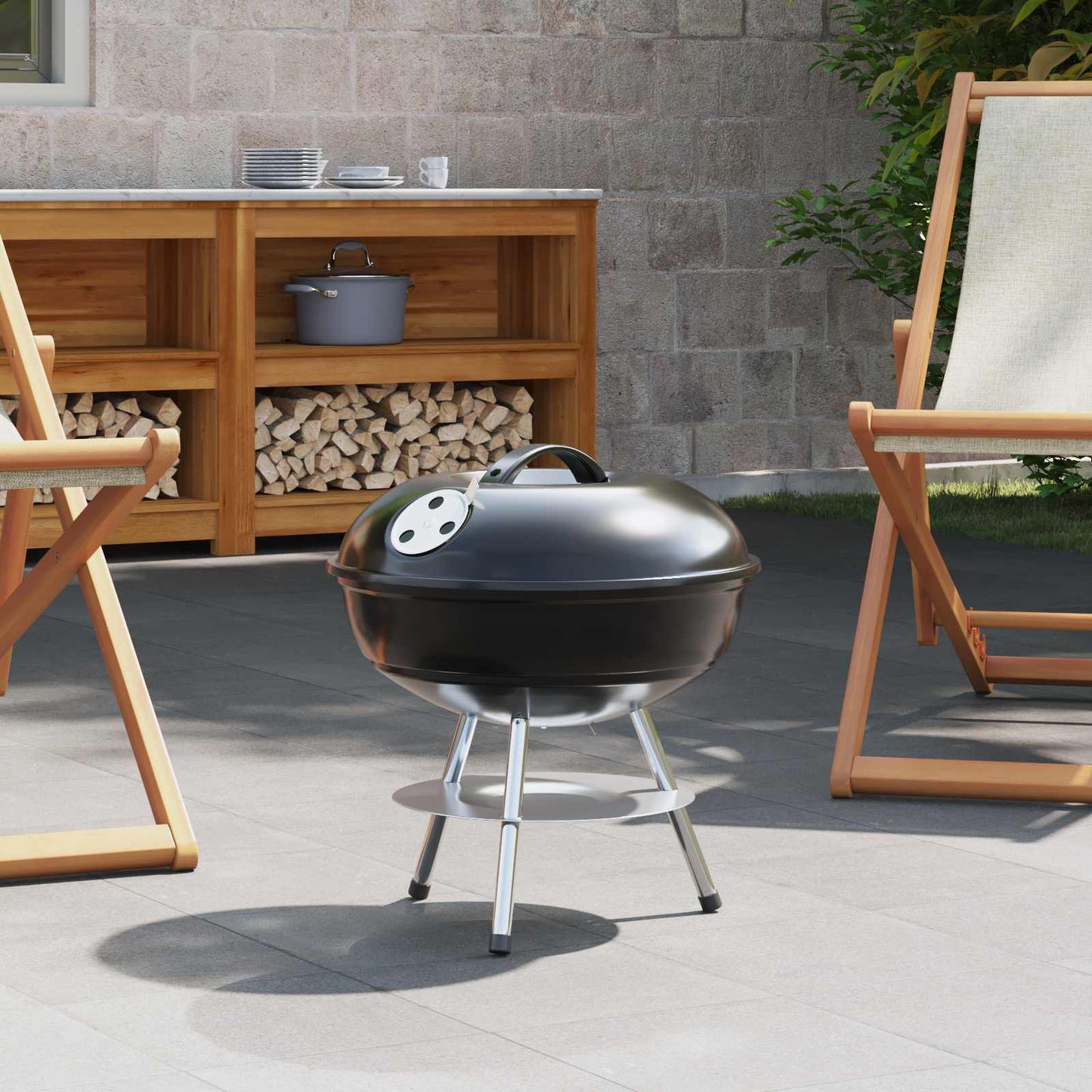 Kullgrill Svart 36,5 x 36,5 x 40 cm