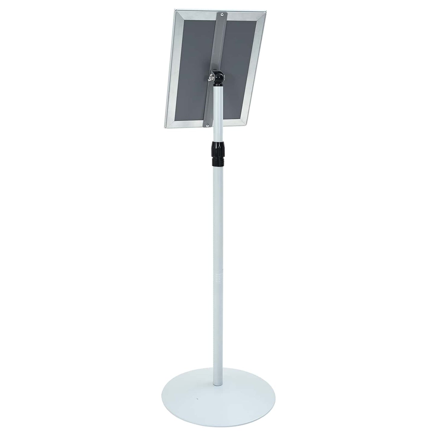 Pedestal plakatstativ sølv 33 x 33 x 126 cm PVC og stål