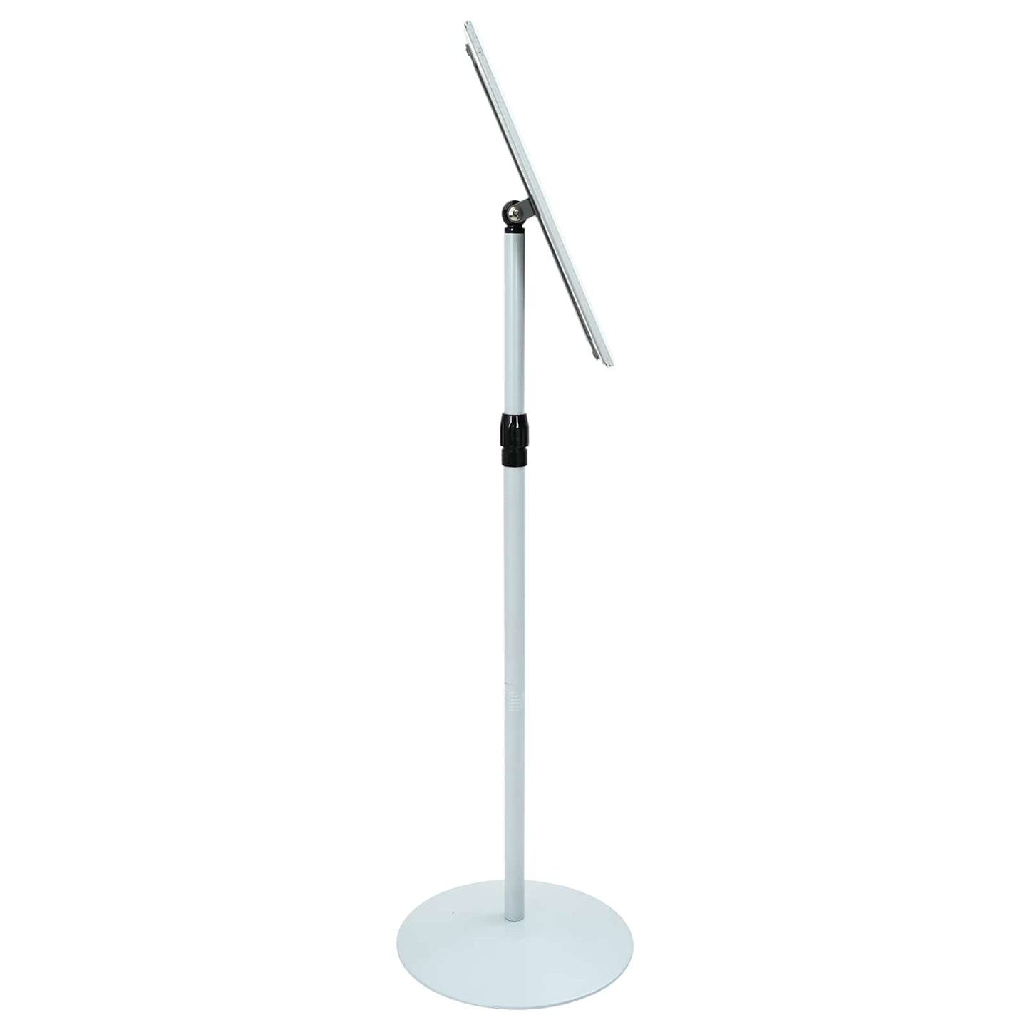Pedestal plakatstativ sølv 33 x 33 x 126 cm PVC og stål