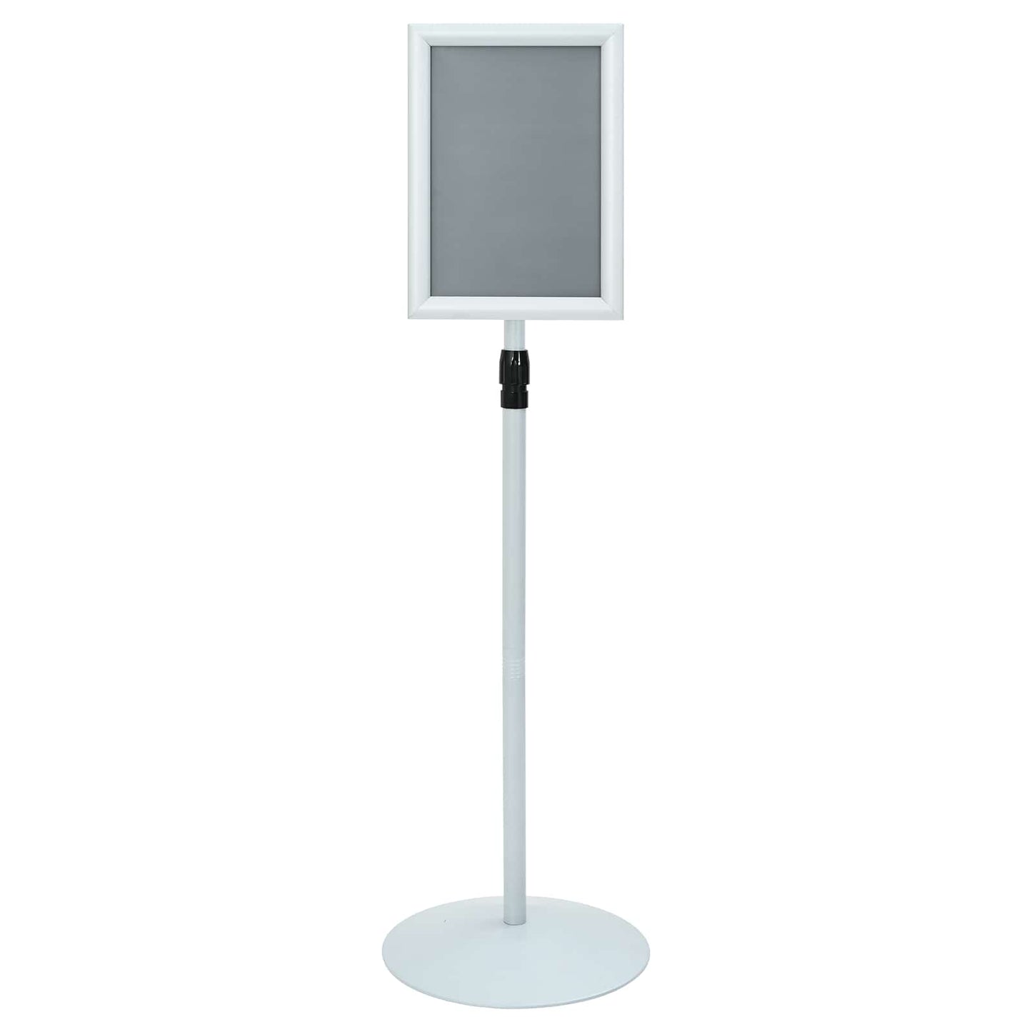 Pedestal plakatstativ sølv 33 x 33 x 123 cm PVC og stål