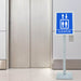 Pedestal plakatstativ sølv 32,5 x 27 x 126 cm Gjutjern