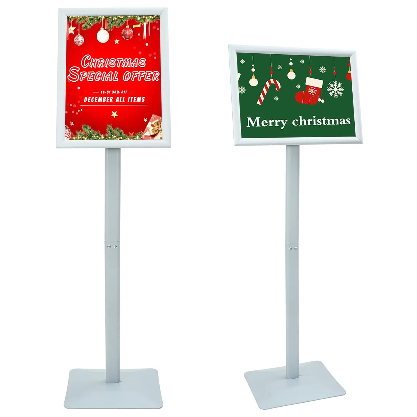 Pedestal plakatstativ sølv 32,5 x 27 x 126 cm Gjutjern