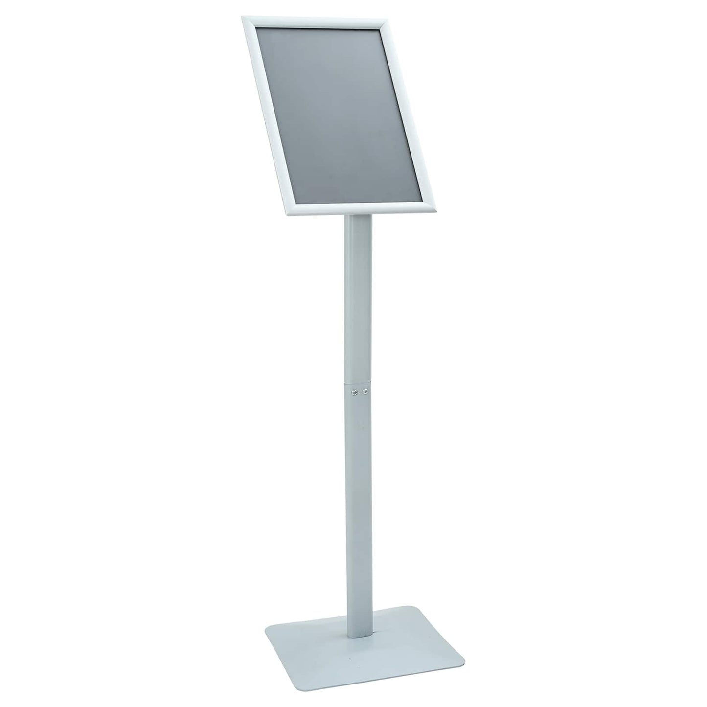 Pedestal plakatstativ sølv 32 x 27 x 119 cm Gjutjern