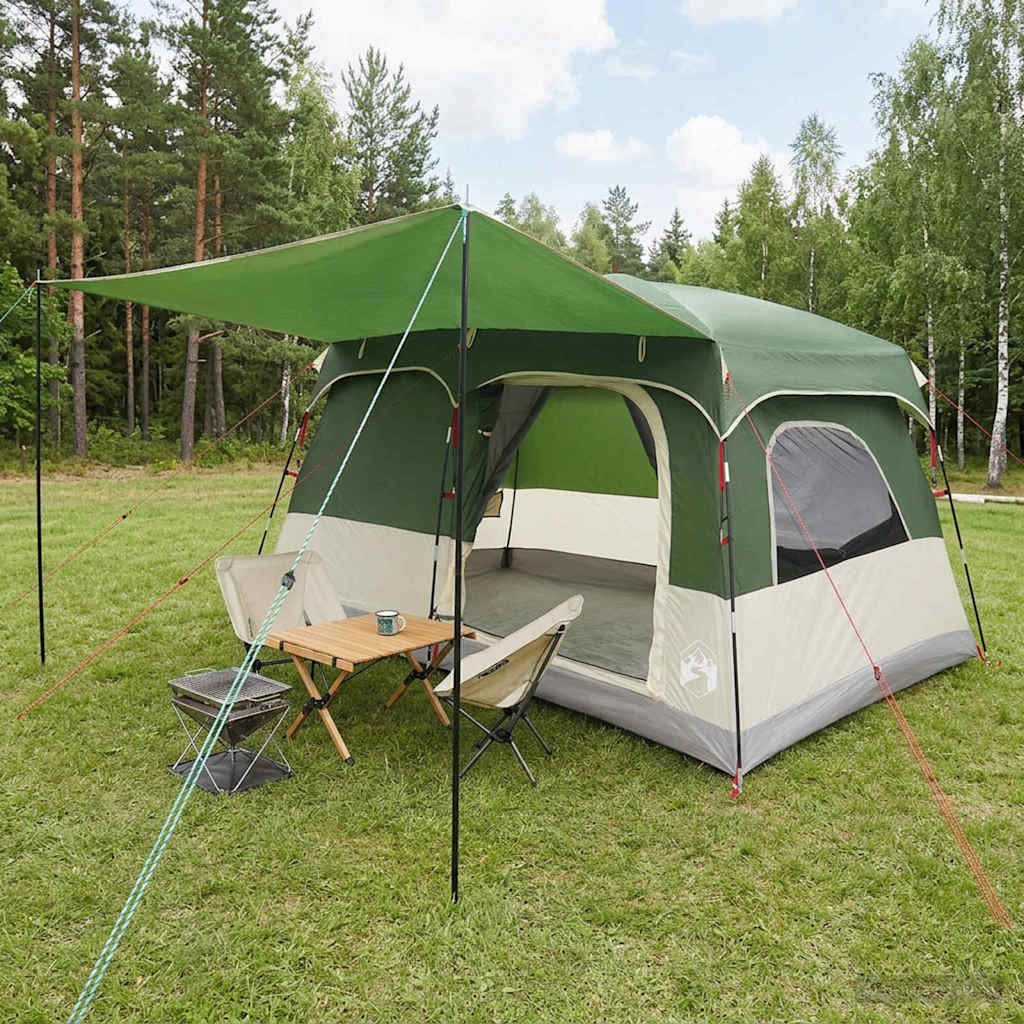Familietelt med tak Grønn 320 x 210 x 180 cm Polyester
