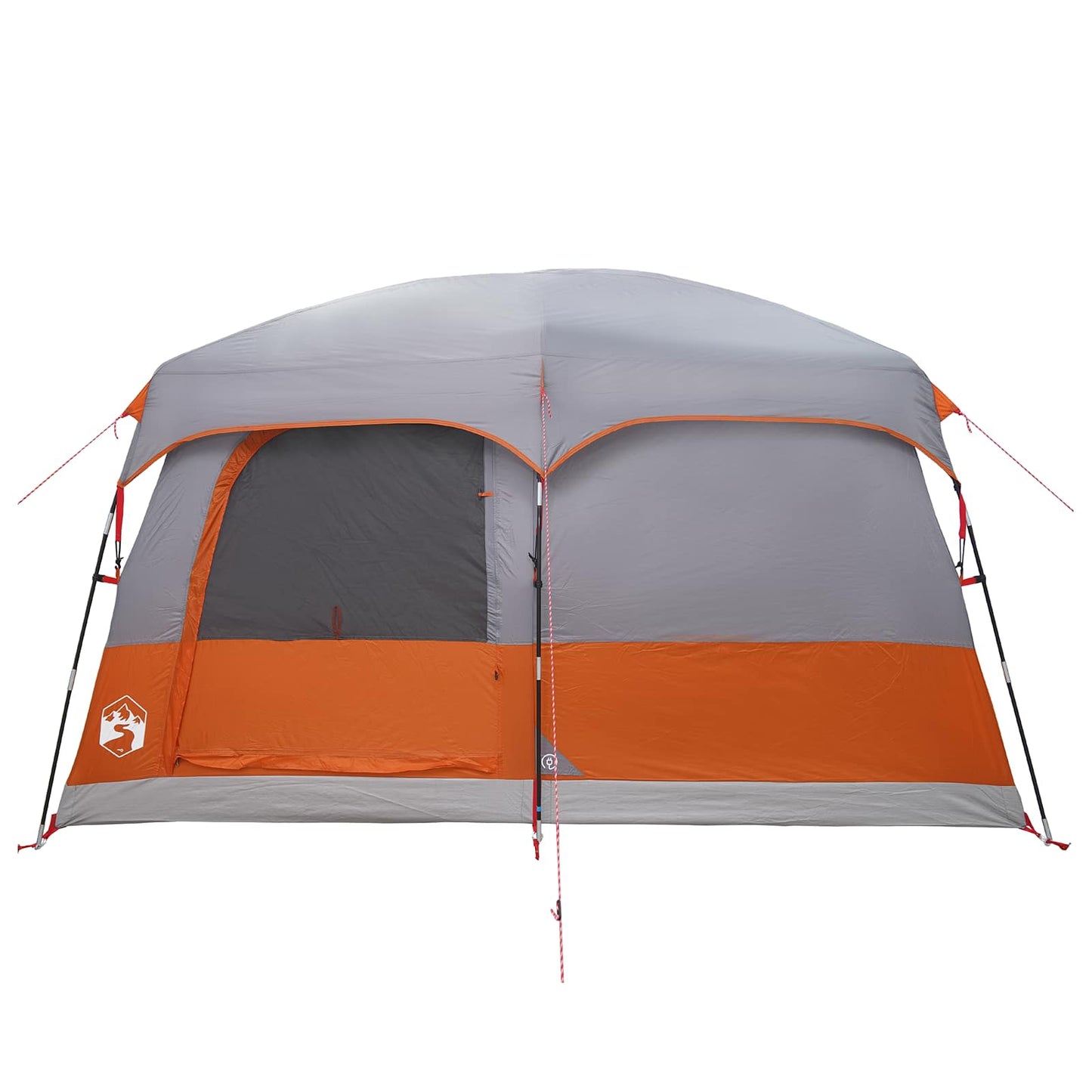 Familietelt med tak Grå og Oransje 320 x 210 x 180 cm Polyester