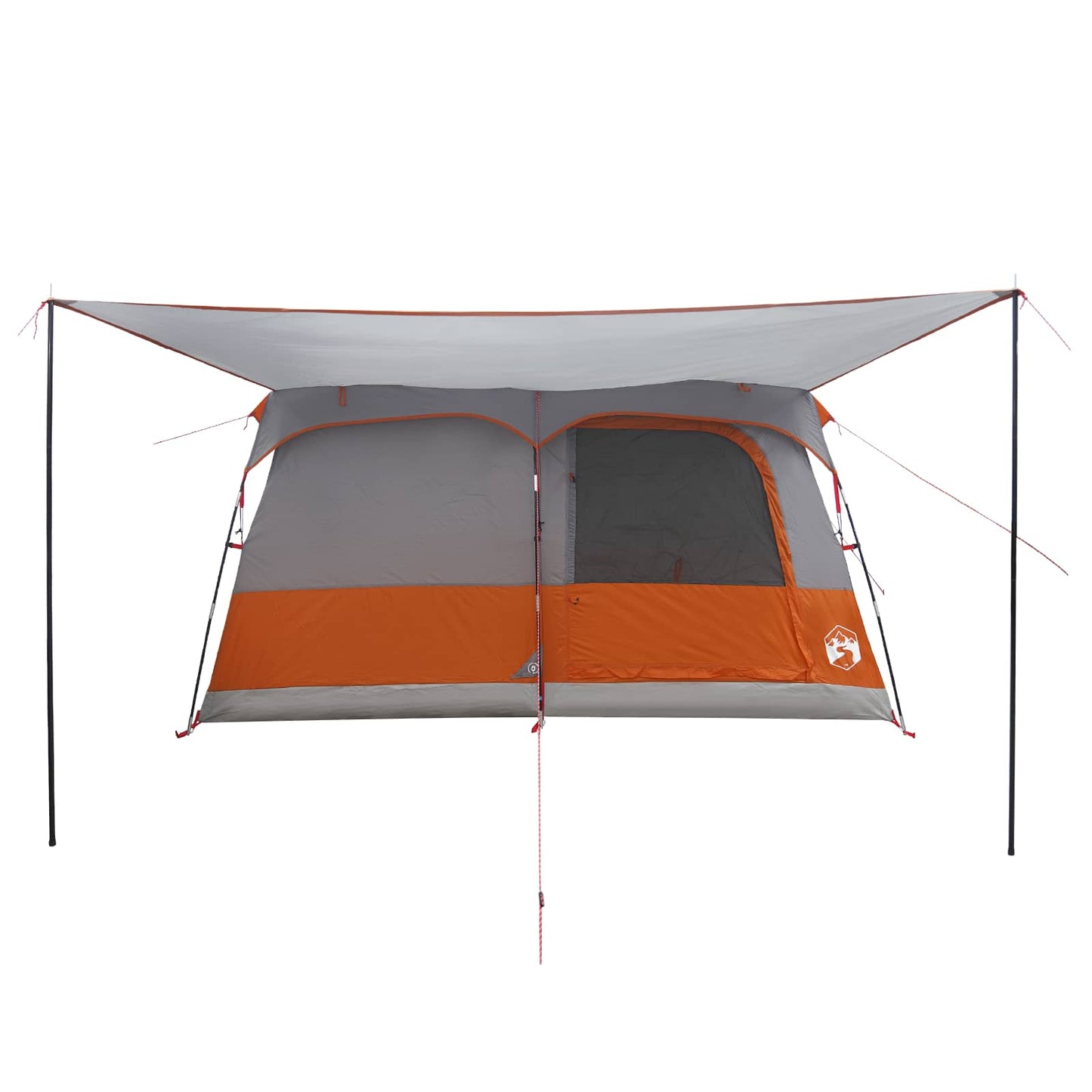 Familietelt med tak Grå og Oransje 320 x 210 x 180 cm Polyester