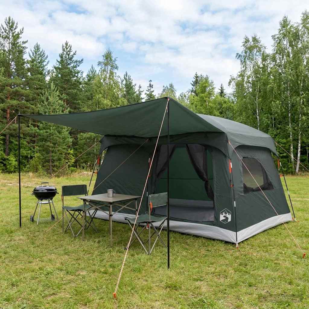 Familietelt med tak Army grønn 320 x 210 x 180 cm Polyester