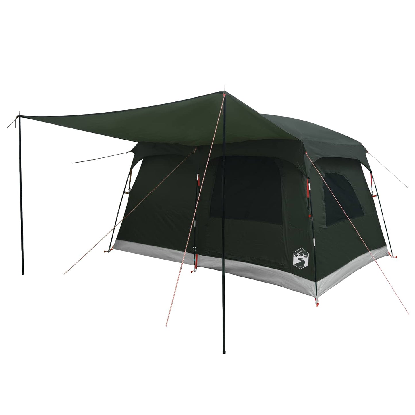 Familietelt med tak Army grønn 320 x 210 x 180 cm Polyester