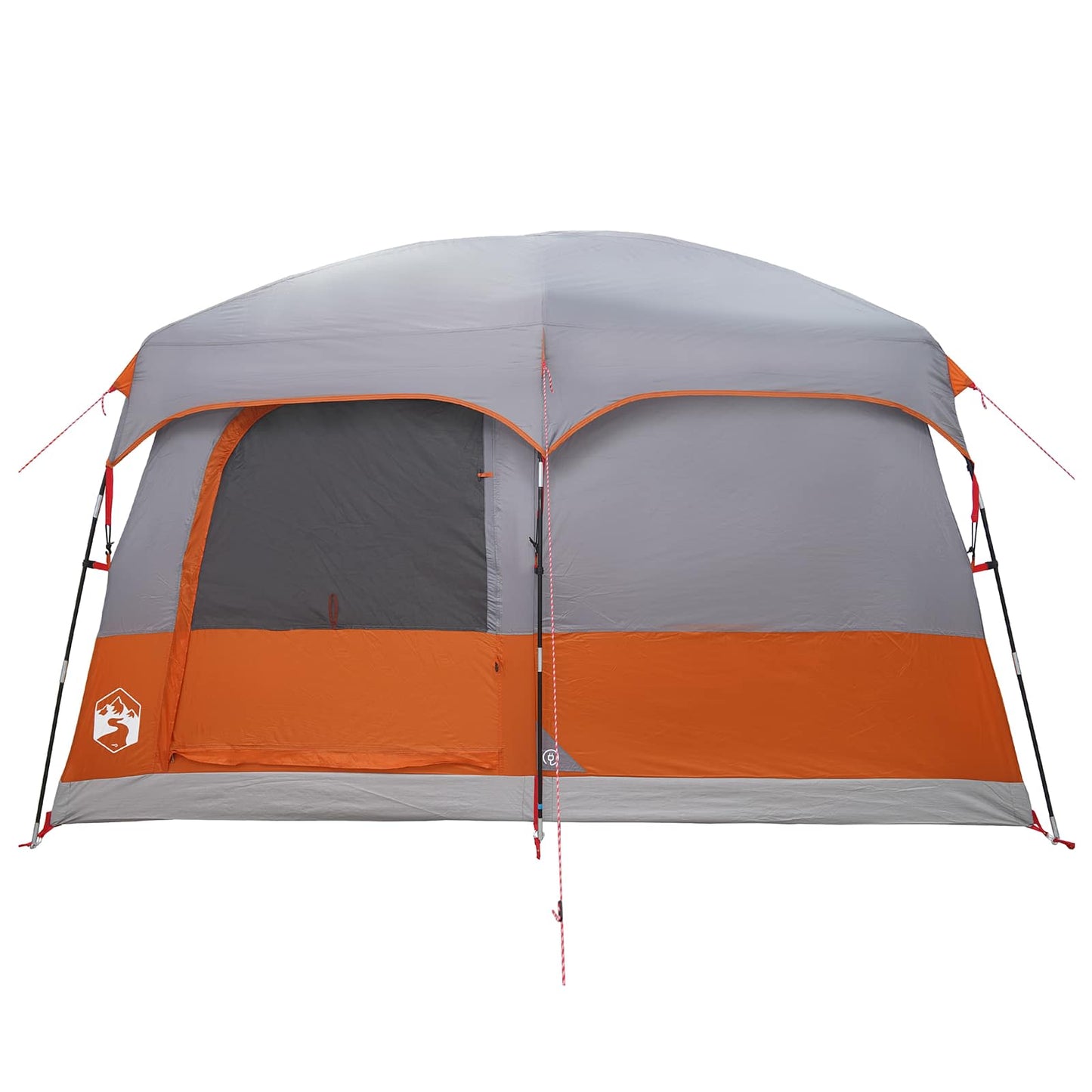 Familietelt med tak Grå og Oransje 380 x 260 x 190 cm Polyester