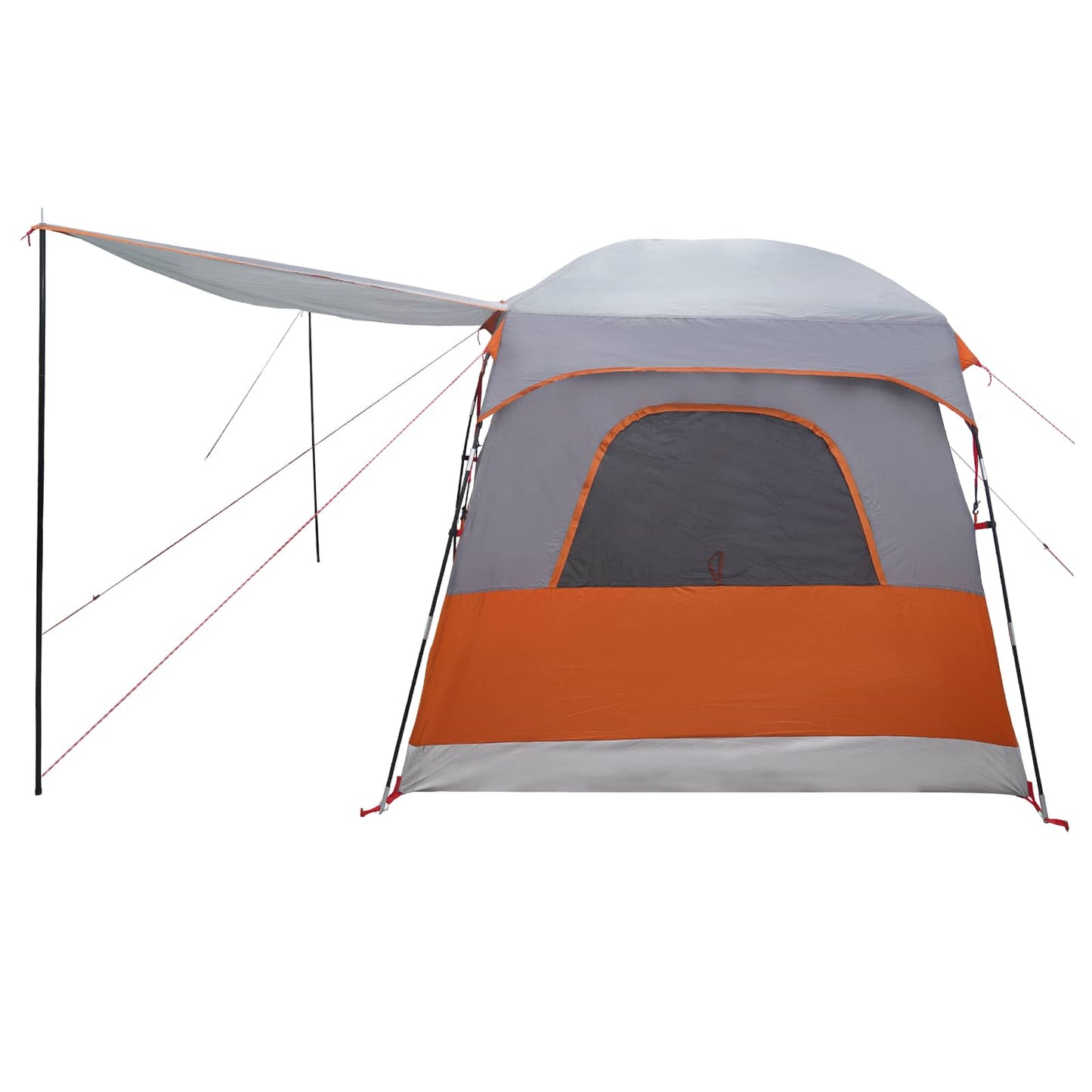 Familietelt med tak Grå og Oransje 380 x 260 x 190 cm Polyester