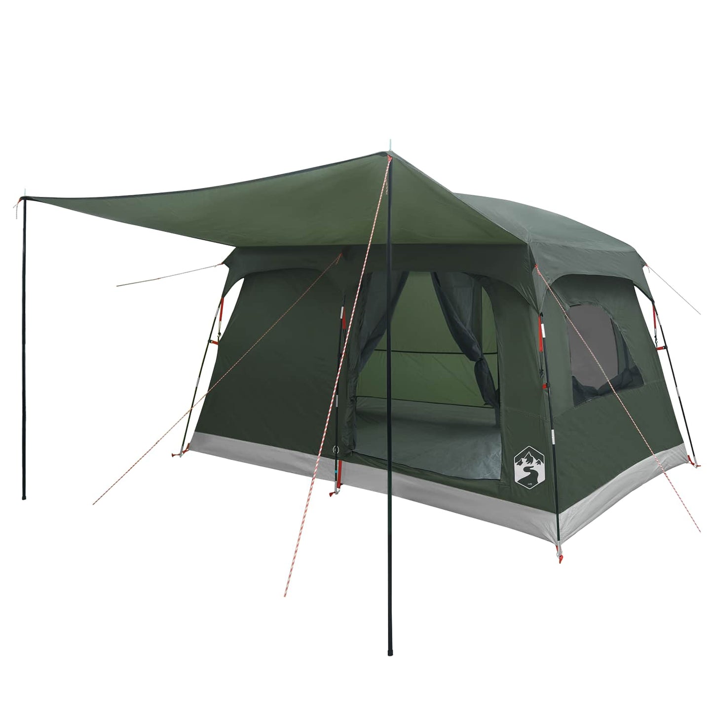 Familietelt med tak Army grønn 380 x 260 x 190 cm Polyester