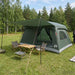 Familietelt 10 person Army grønn Polyester og stål