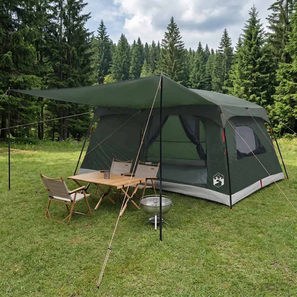 Familietelt Army grønn 500 x 400 x 230 cm Polyester og stål