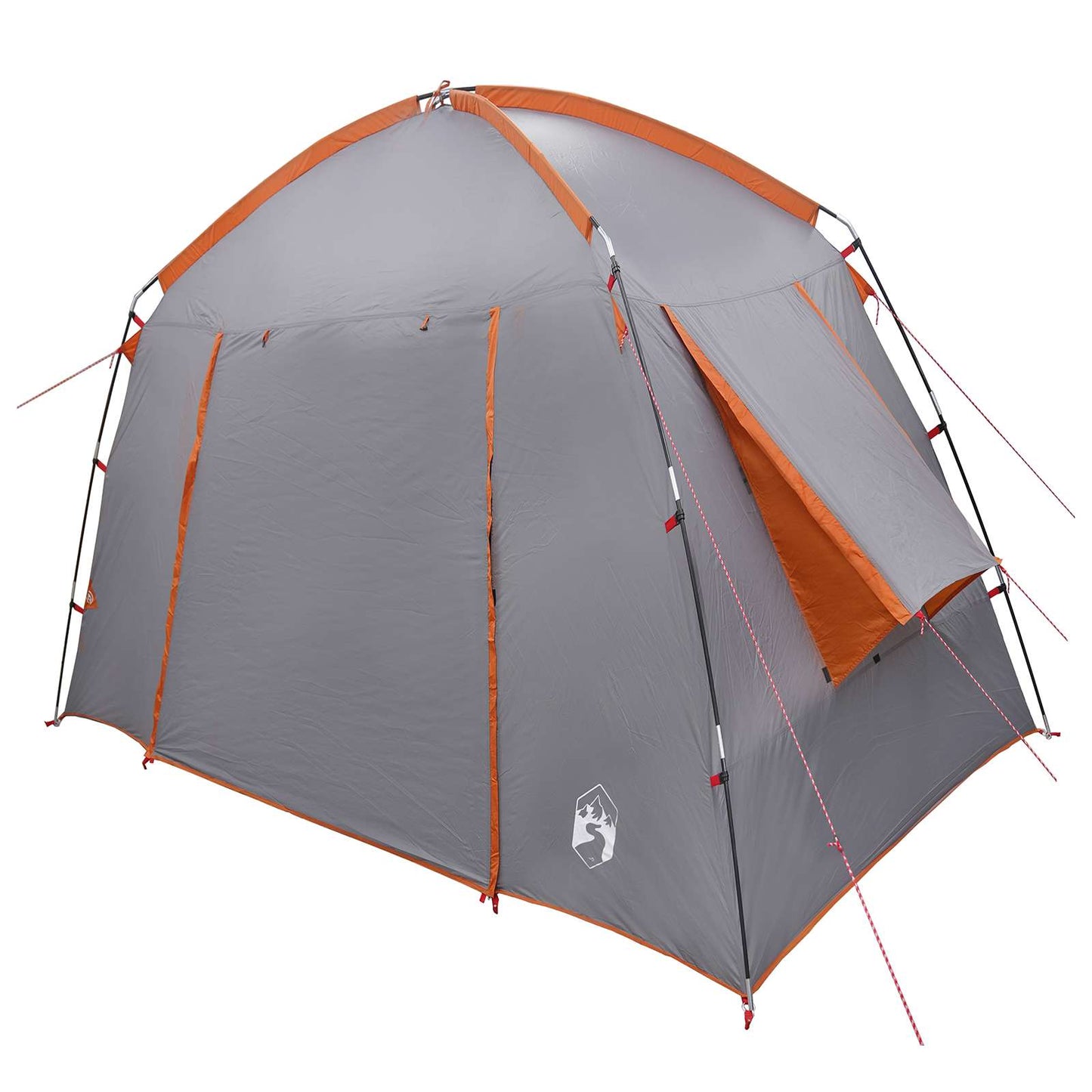 Hyttetelt med tak Grå og Oransje 210 x 210 x 138 cm Polyester
