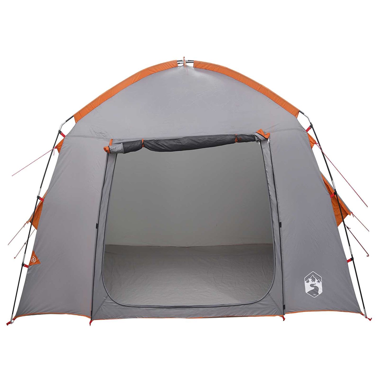 Hyttetelt med tak Grå og Oransje 210 x 210 x 138 cm Polyester