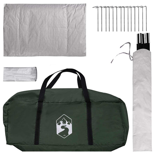 Hyttetelt med tak Army grønn 210 x 210 x 138 cm Polyester