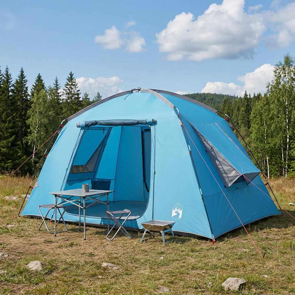 Hyttetelt med tak Blå 300 x 210 x 156 cm Polyester
