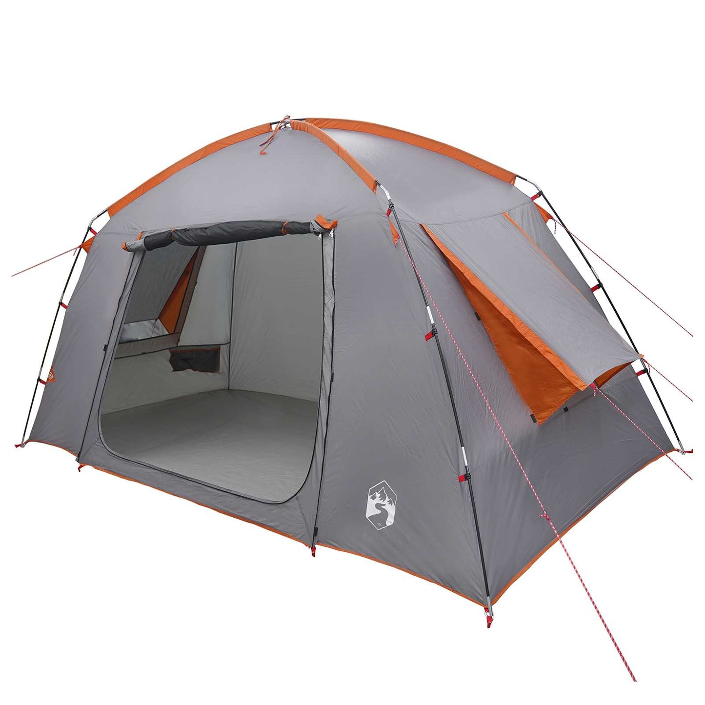 Hyttetelt med tak Grå og Oransje 300 x 210 x 156 cm Polyester