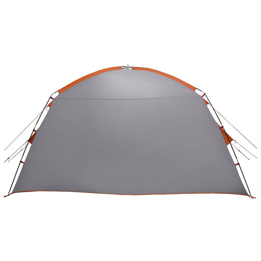 Hyttetelt med tak Grå og Oransje 300 x 210 x 156 cm Polyester