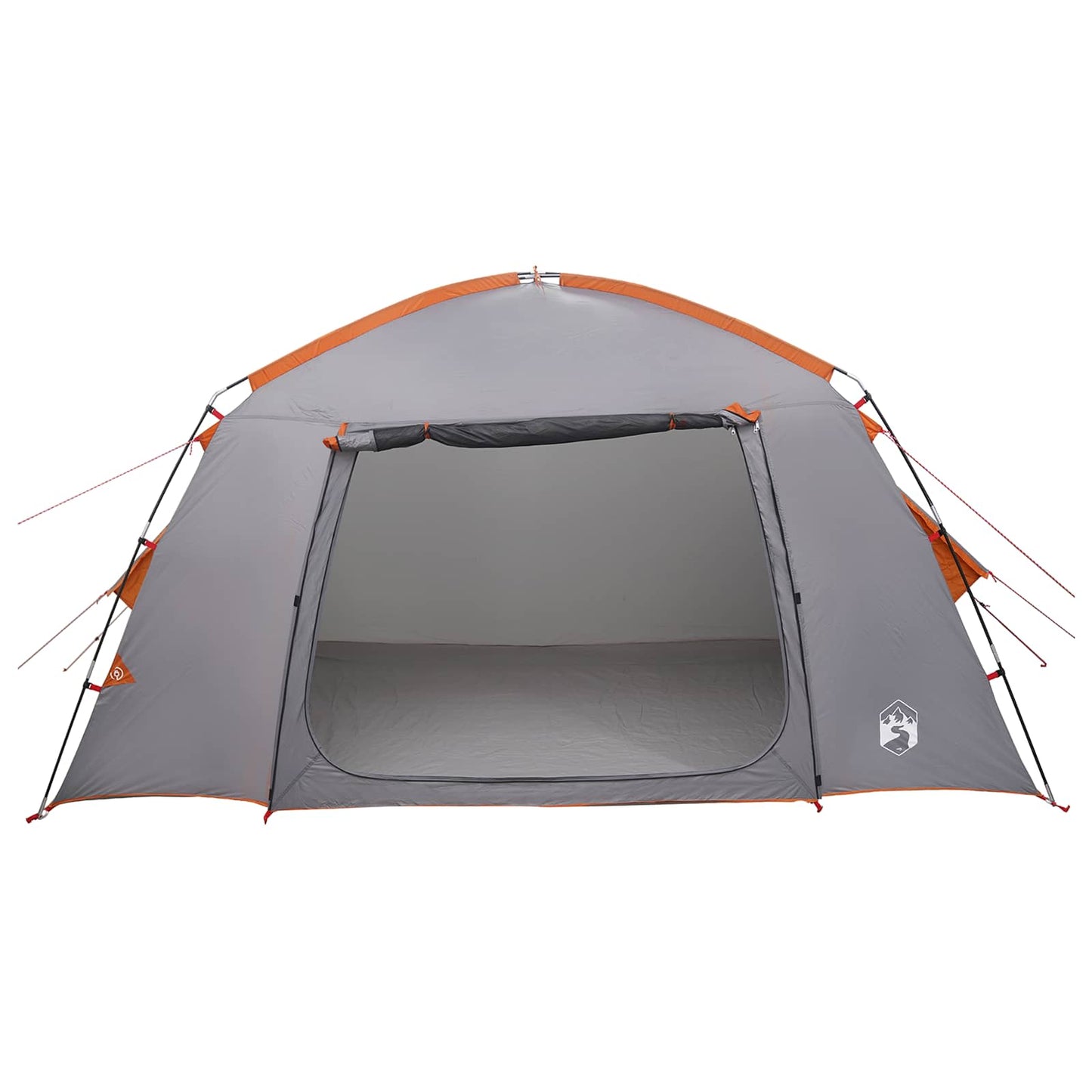 Hyttetelt med tak Grå og Oransje 300 x 210 x 156 cm Polyester