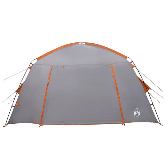 Hyttetelt med tak Grå og Oransje 300 x 210 x 156 cm Polyester