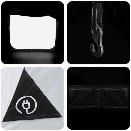 Hyttetelt med tak Hvit Blackout 400 x 210 x 180 cm Polyester