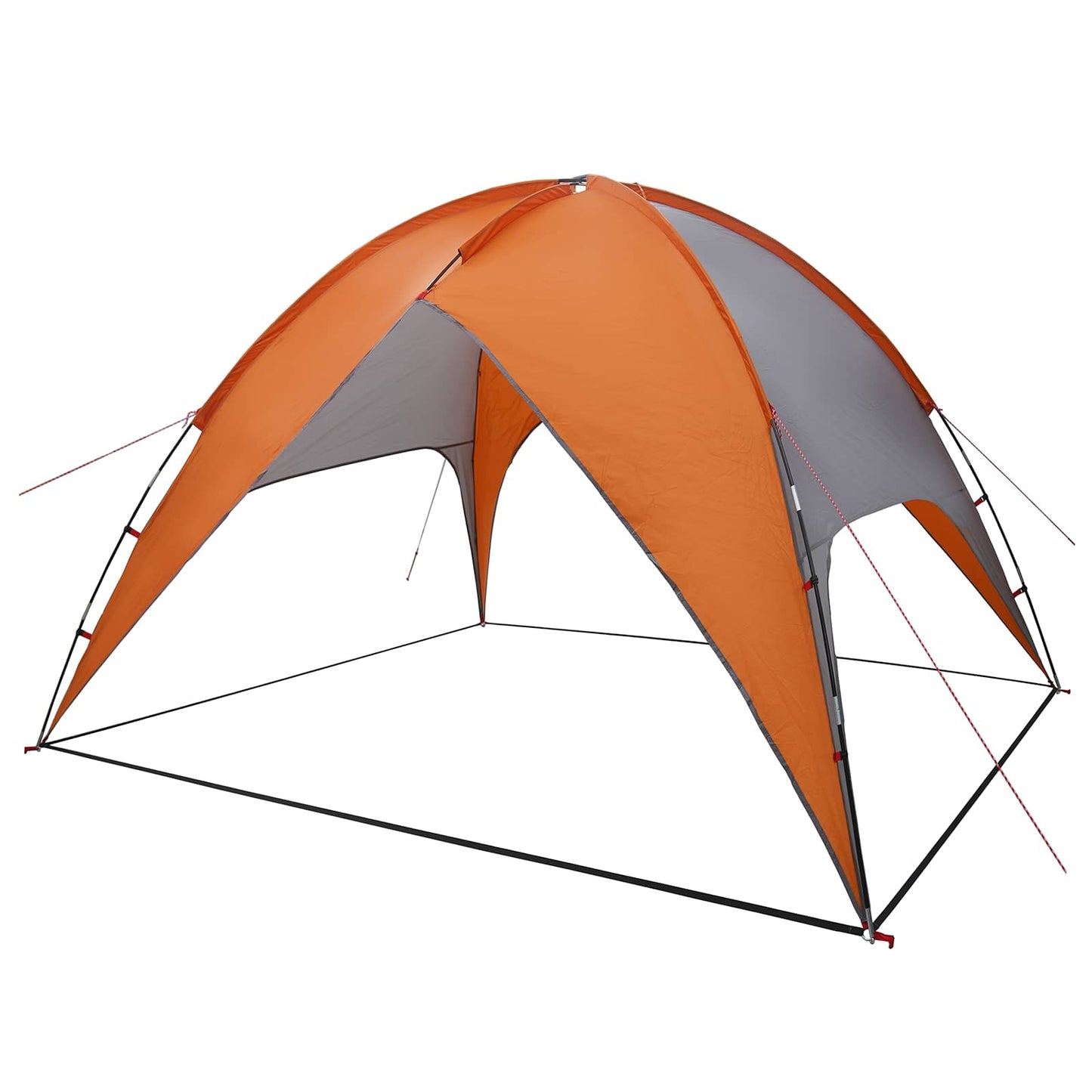 Camping Telt med Regntrekk Vanntett Kuppel Grå og Oransje