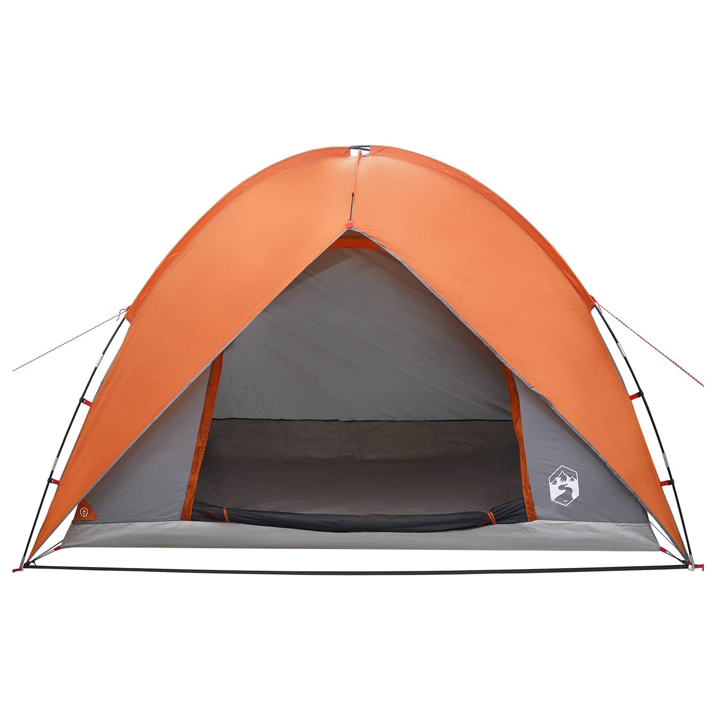 Camping Telt med Regntrekk Vanntett Kuppel Grå og Oransje