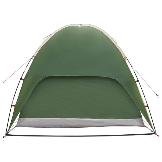 Camping Telt med Regntrekk Vanntett Kuppel Grønn 4 personer