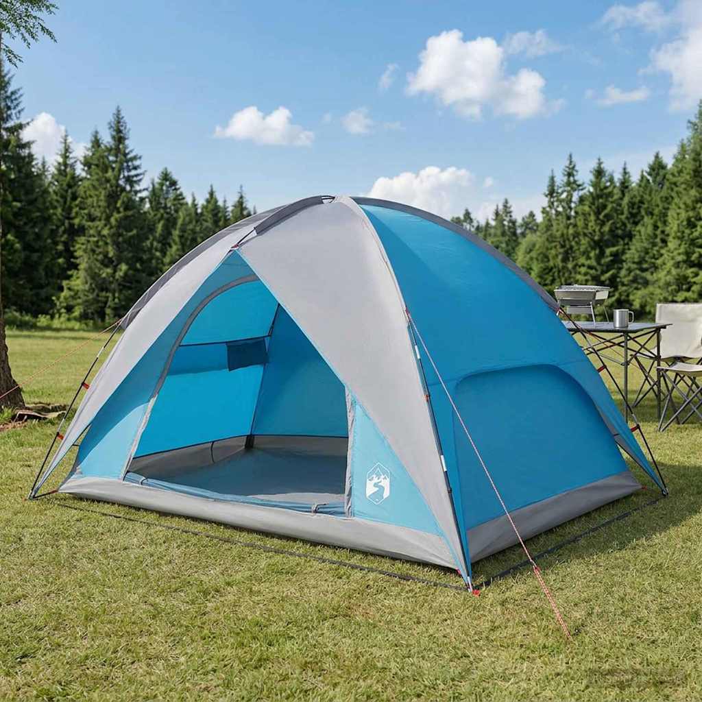 Camping Telt med Regntrekk Vanntett Blå 310 x 245 x 160 cm