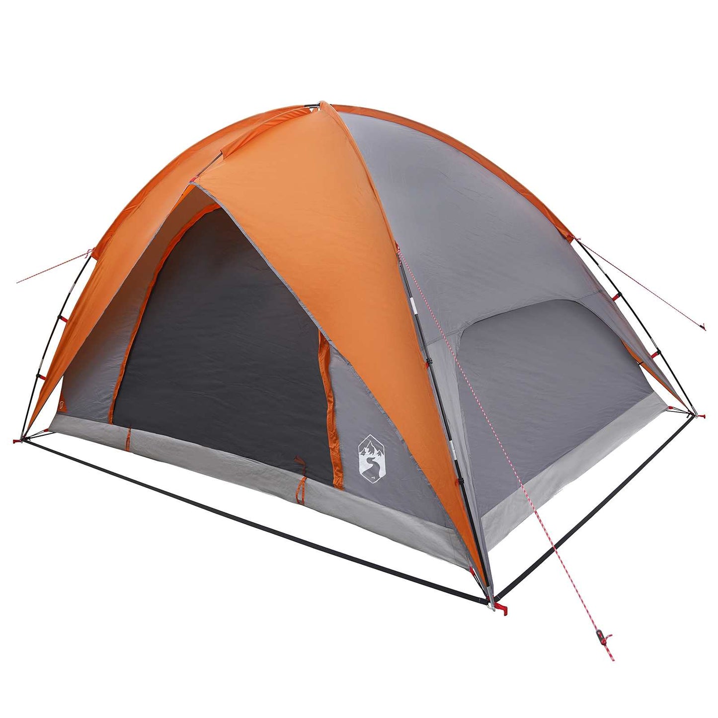 Camping Telt med Regntrekk Vanntett Kuppel Grå og Oransje