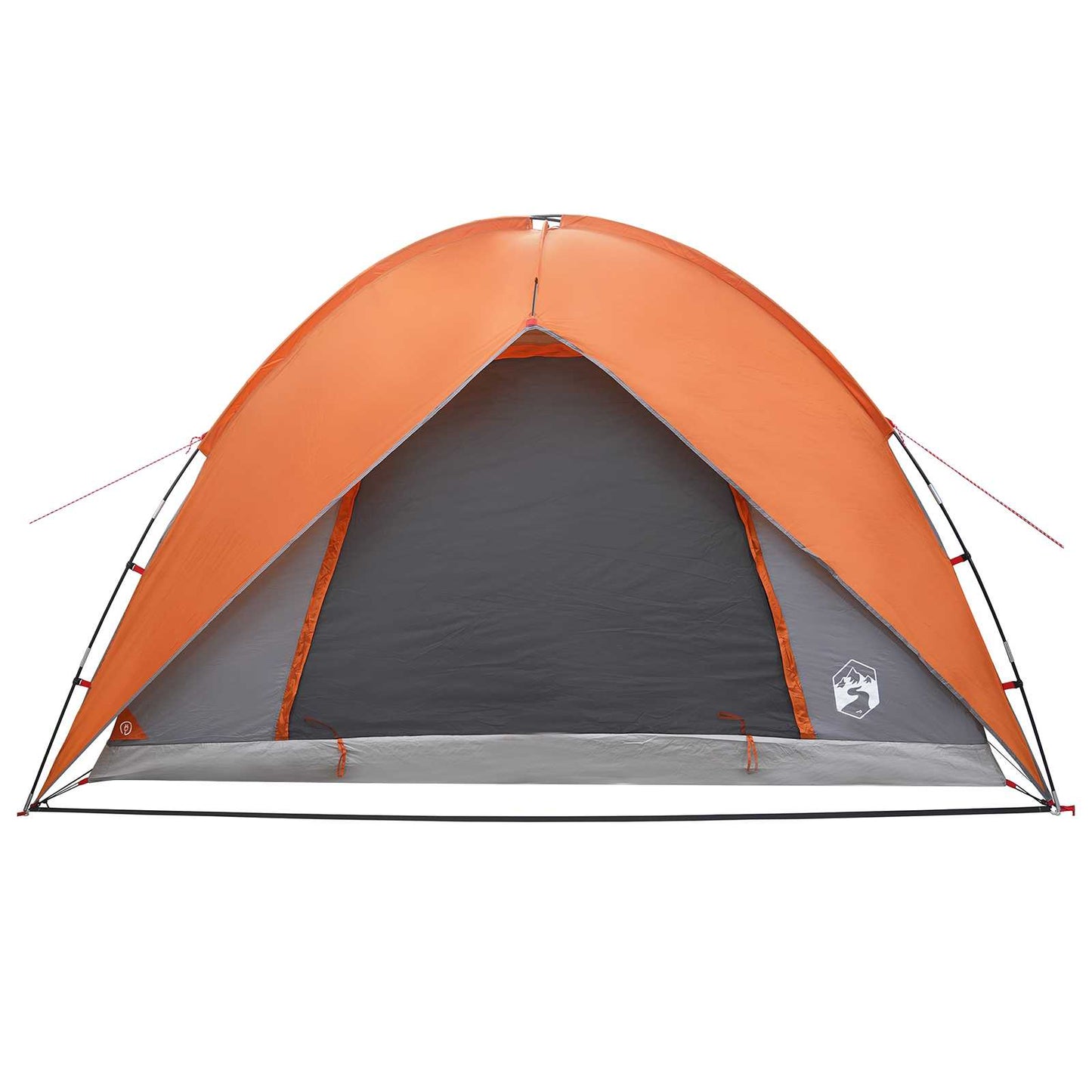 Camping Telt med Regntrekk Vanntett Kuppel Grå og Oransje