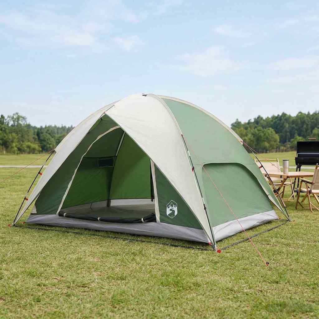 Camping Telt med Regntrekk Vanntett Grønn 360 x 245 x 185 cm