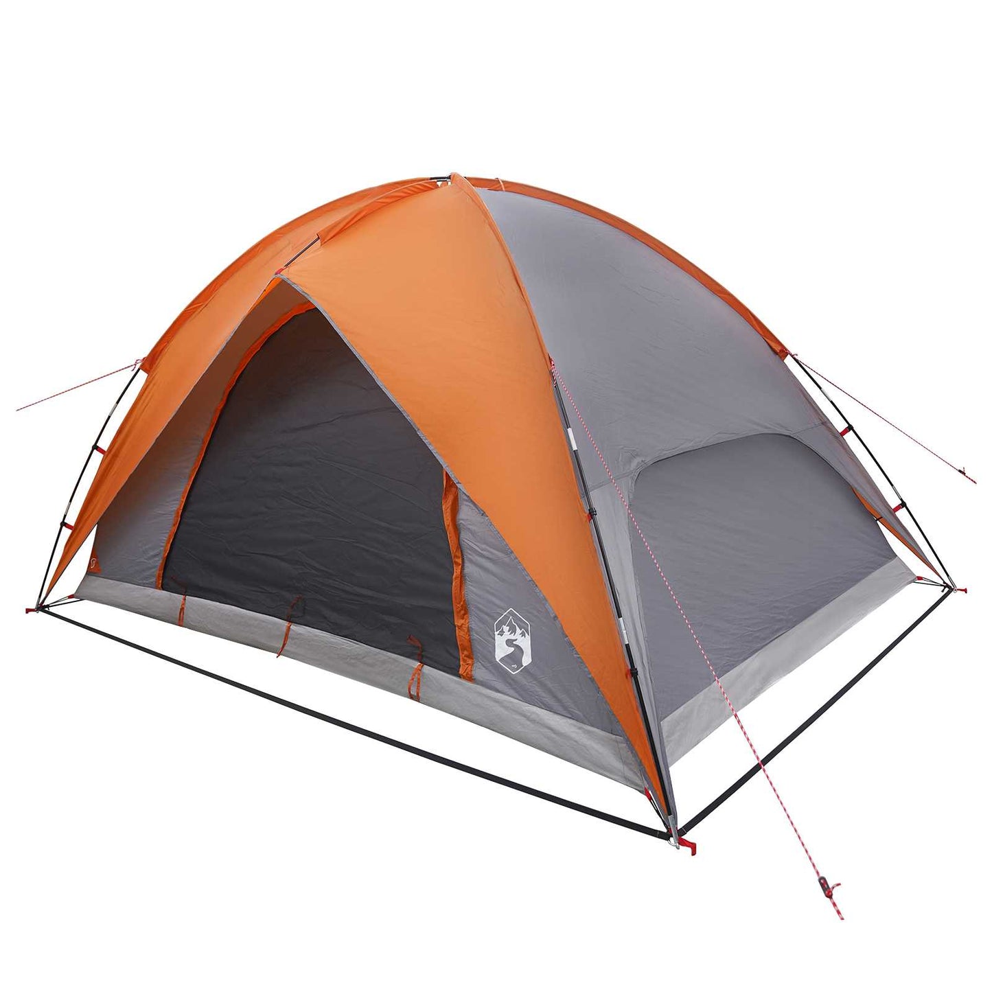 Camping Telt med Regntrekk Vanntett Kuppel Grå og Oransje