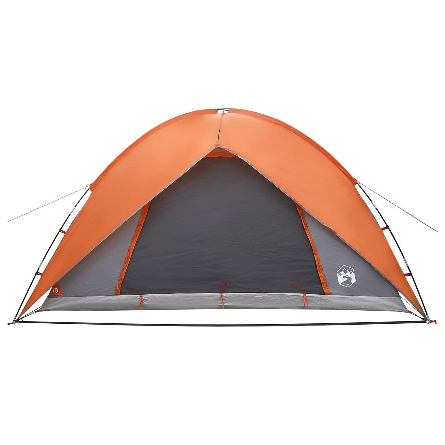 Camping Telt med Regntrekk Vanntett Kuppel Grå og Oransje