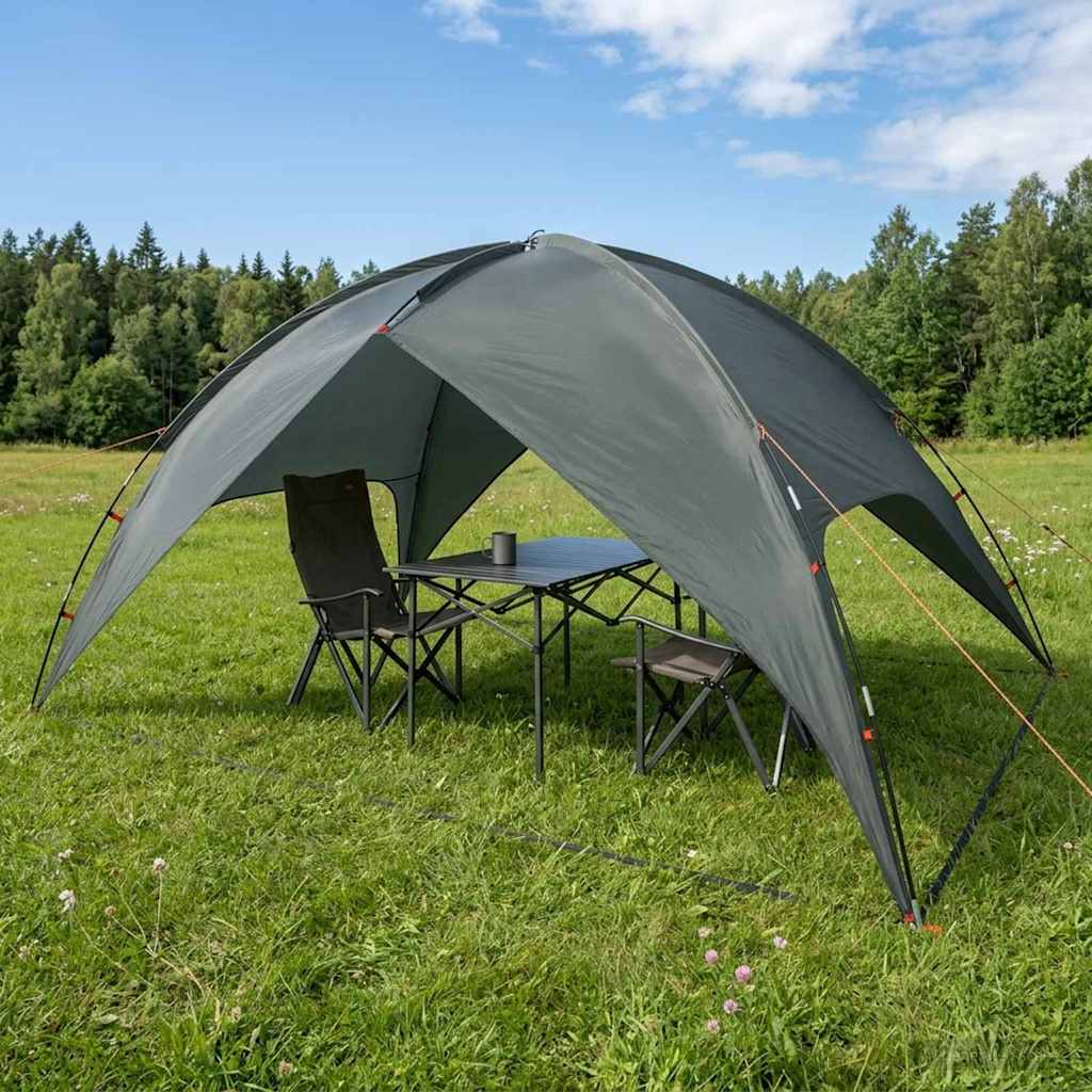Camping Telt med Regntrekk Vanntett Kuppel Army grønn