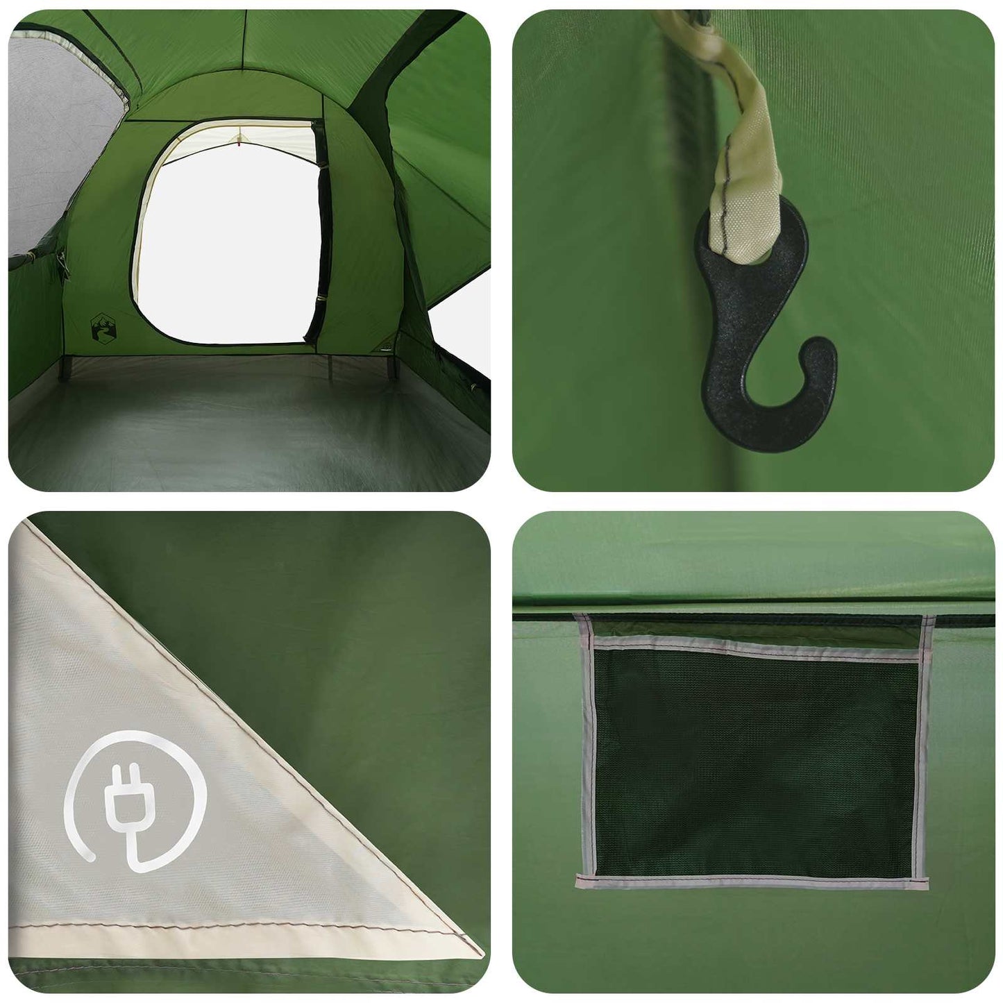 Bil telt med tak Grønn 239 x 210 x 210 cm Polyester og stål