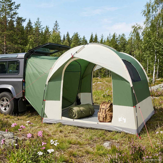 Baksetetelt med regntak Vanntett Grønn 4 personer
