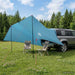 Bilmarkise med tak Blå 518 x 580 x 215 cm Polyester og stål