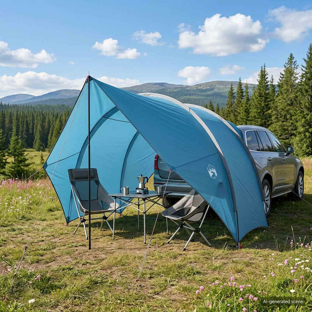 Bakluke Markise Vanntett Blå 405 x 280 x 220 cm