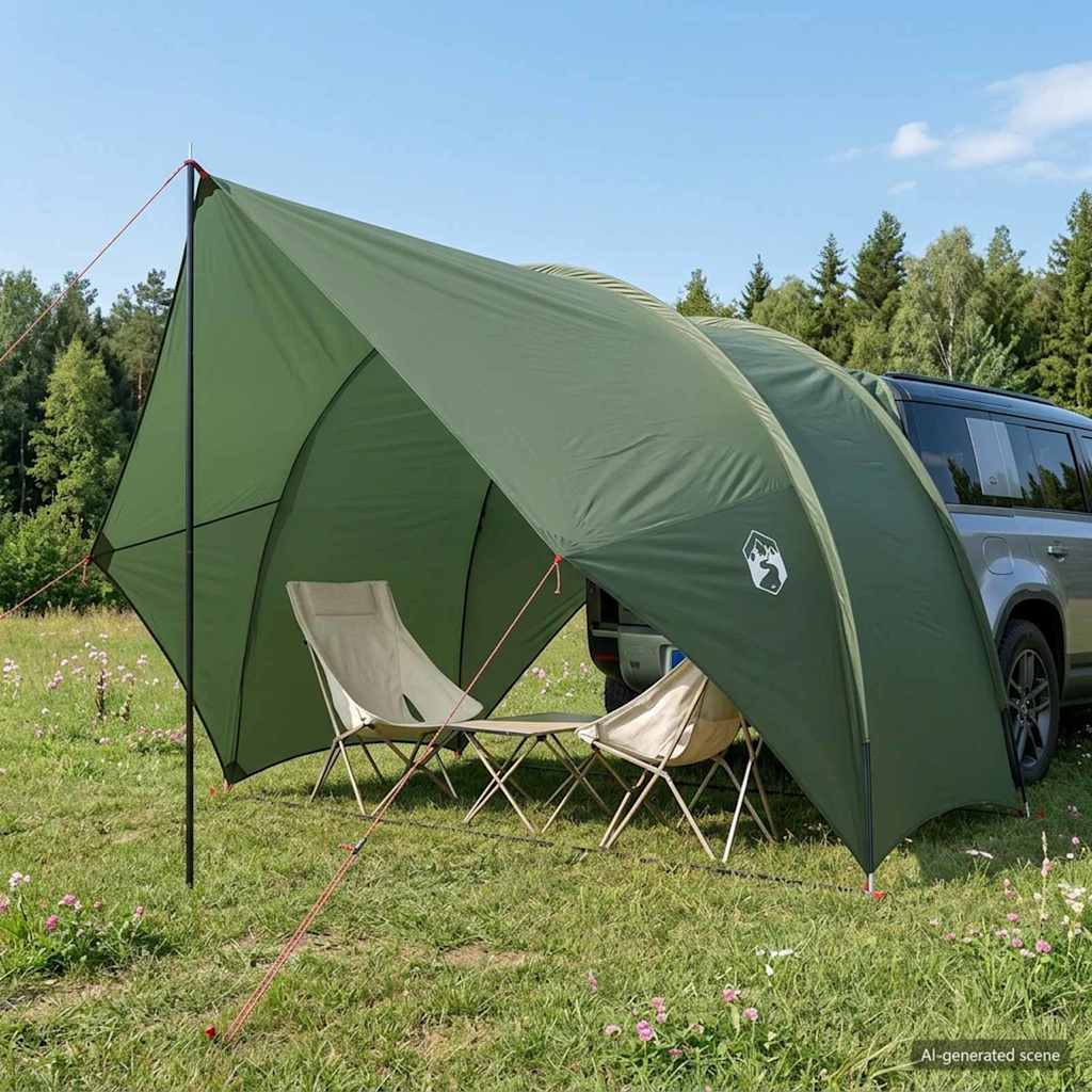 Bakluke Markise Vanntett Army grønn 405 x 280 x 220 cm