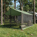Camping tarp med nettingvegger Grønn 340 x 260 x 220 cm