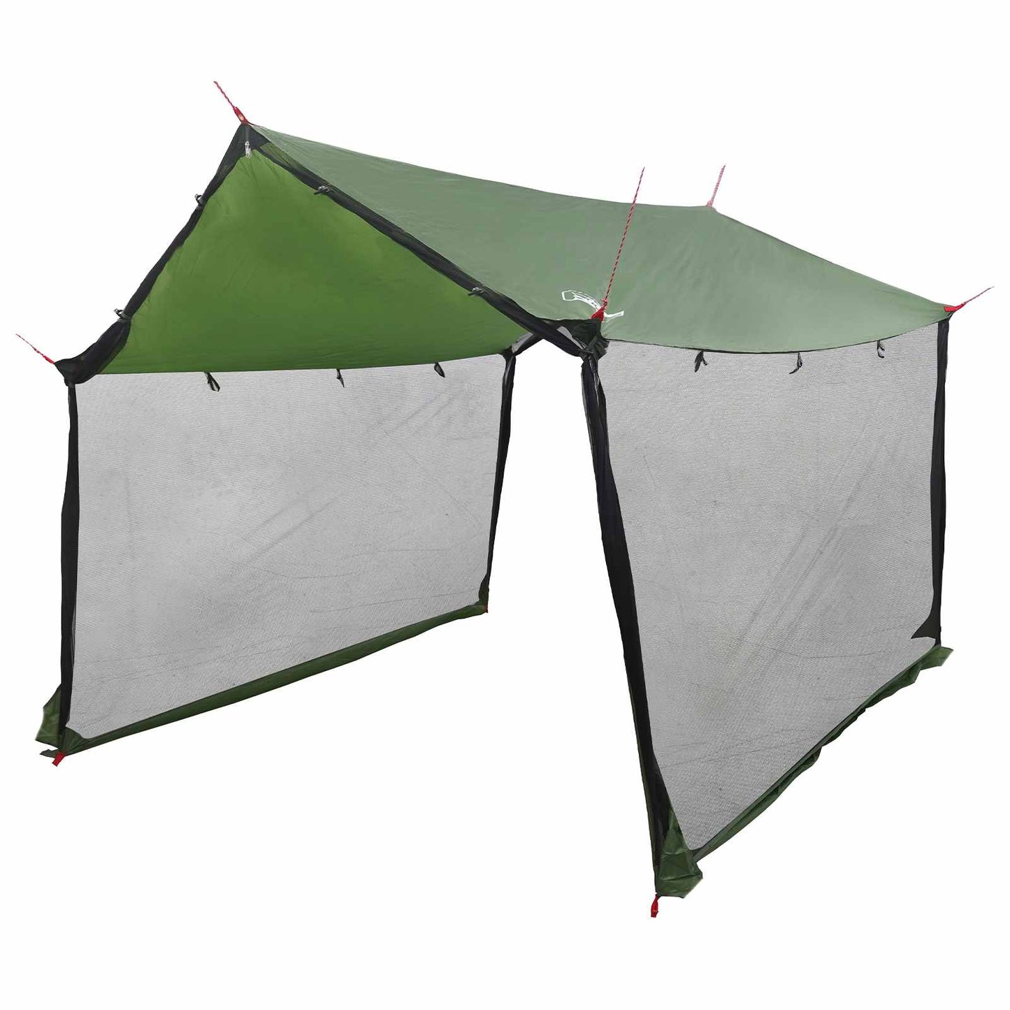 Camping tarp med nettingvegger Grønn 340 x 260 x 220 cm