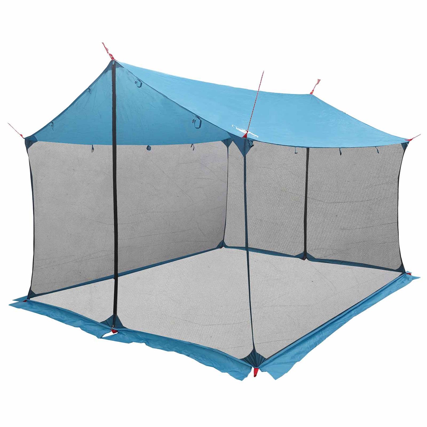 Camping tarp med nettingvegger Blå 340 x 260 x 220 cm