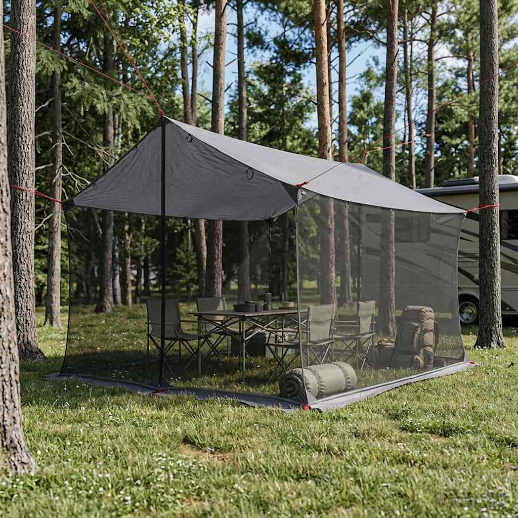 Camping tarp med nettingvegger Grå og Oransje
