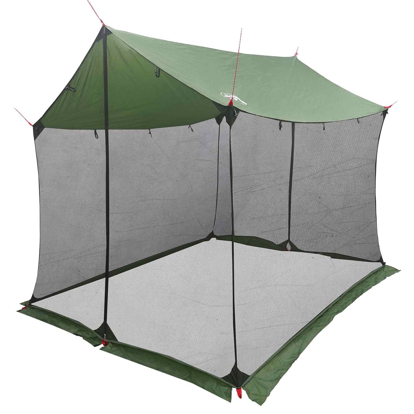 Camping tarp med nettingvegger Grønn 270 x 210 x 210 cm