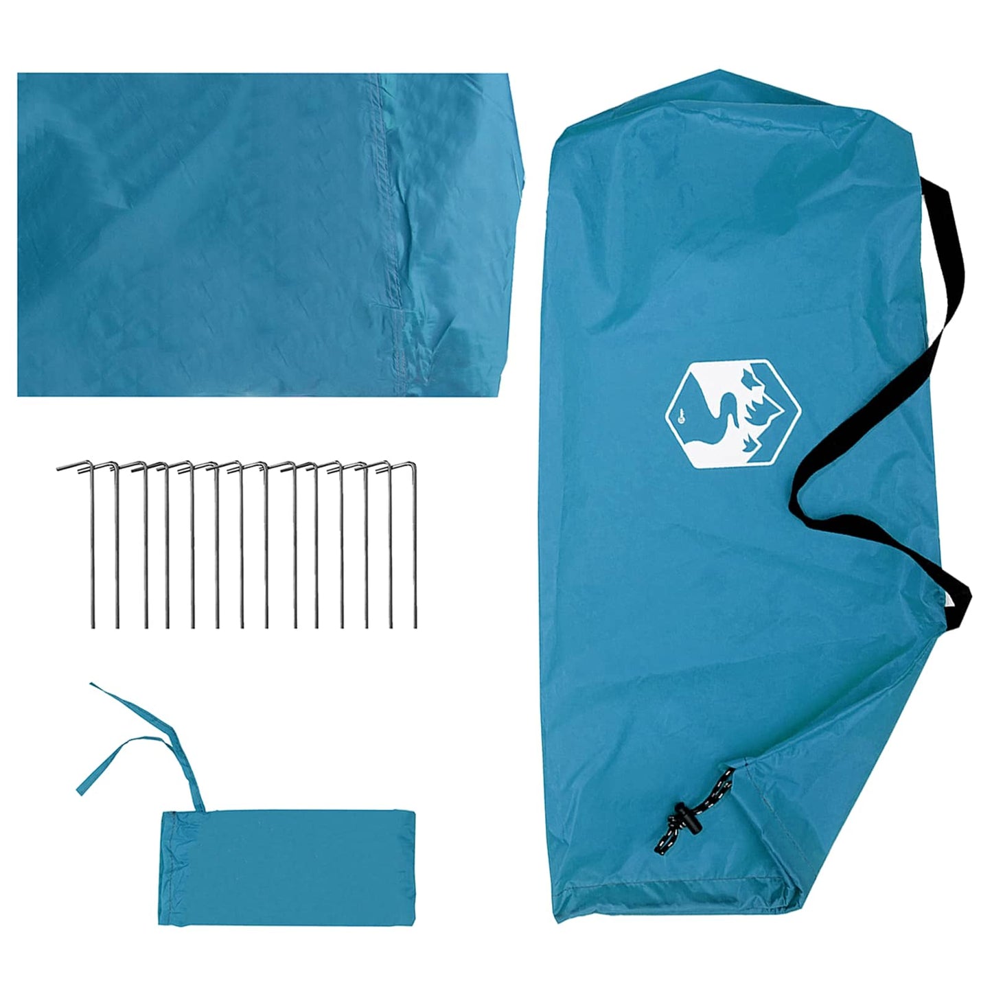 Camping tarp med nettingvegger Blå 270 x 210 x 210 cm
